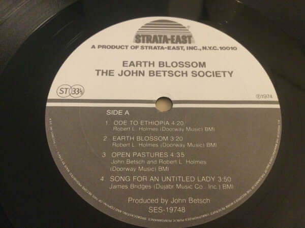 The John Betsch Society : Earth Blossom (LP, Album, RE)
