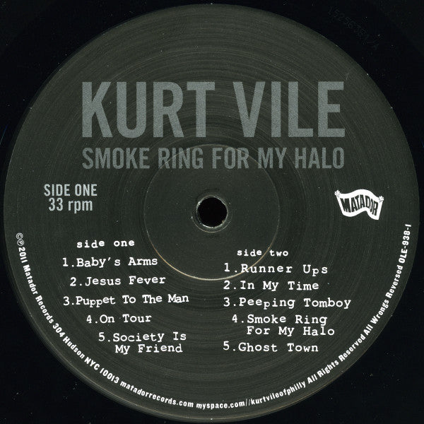 Kurt Vile : Smoke Ring For My Halo (LP, Album, RE)