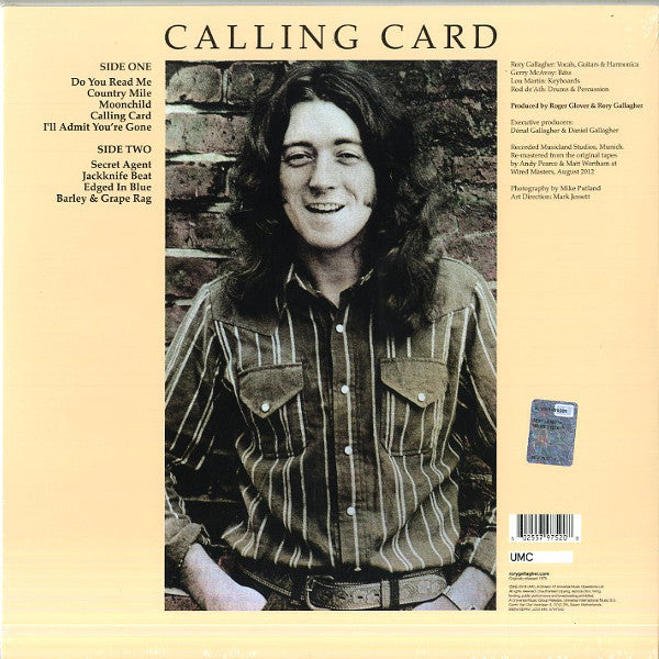 Rory Gallagher : Calling Card (LP, Album, RE, RM, 180)