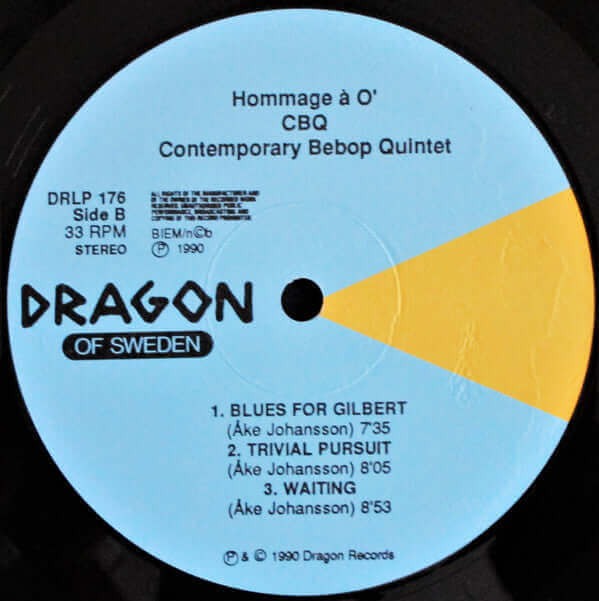 Contemporary Bebop Quintet : Hommage À O' (LP, Album)