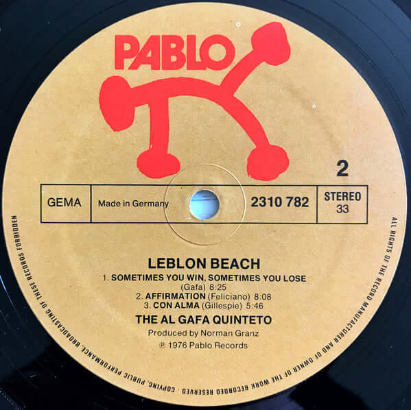The Al Gafa Quinteto : Leblon Beach (LP, Album)