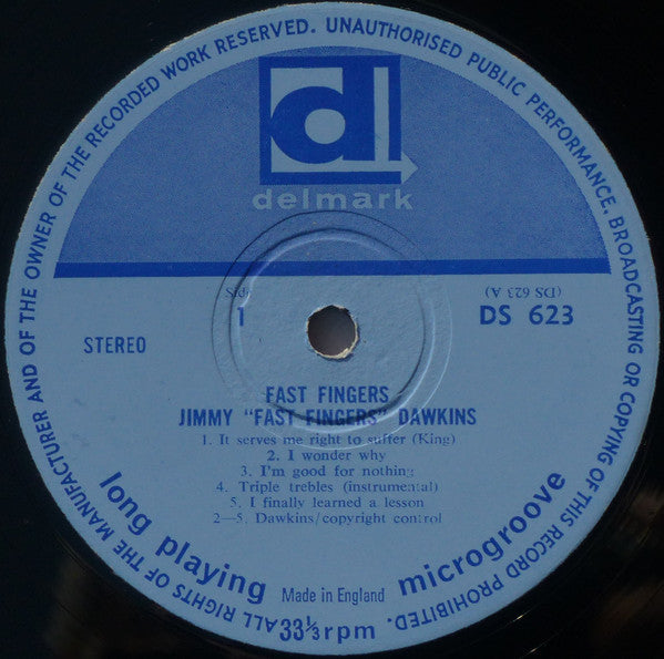 Jimmy Dawkins : Jimmy "Fast Fingers" Dawkins (LP, Album, Blu)
