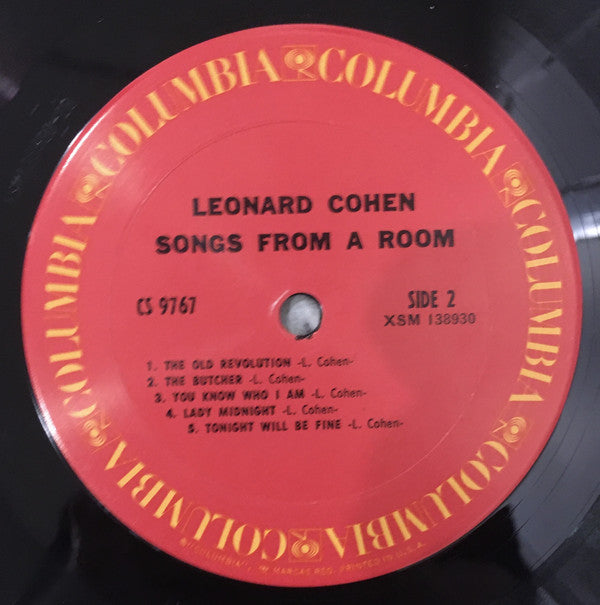 Leonard Cohen : Songs From A Room (LP, Album, RE, San)