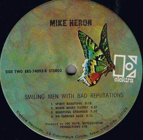 Mike Heron (2) : Smiling Men With Bad Reputations (LP, Album, Pit)