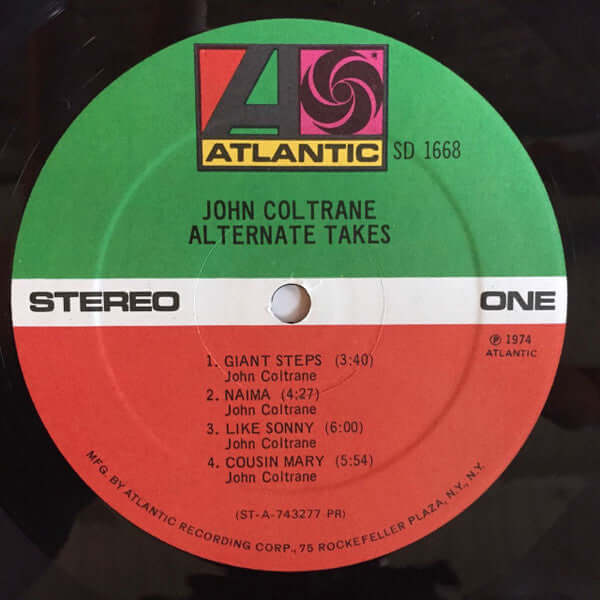 John Coltrane : Alternate Takes (LP, Album, PR)