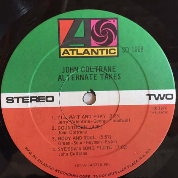 John Coltrane : Alternate Takes (LP, Album, PR)