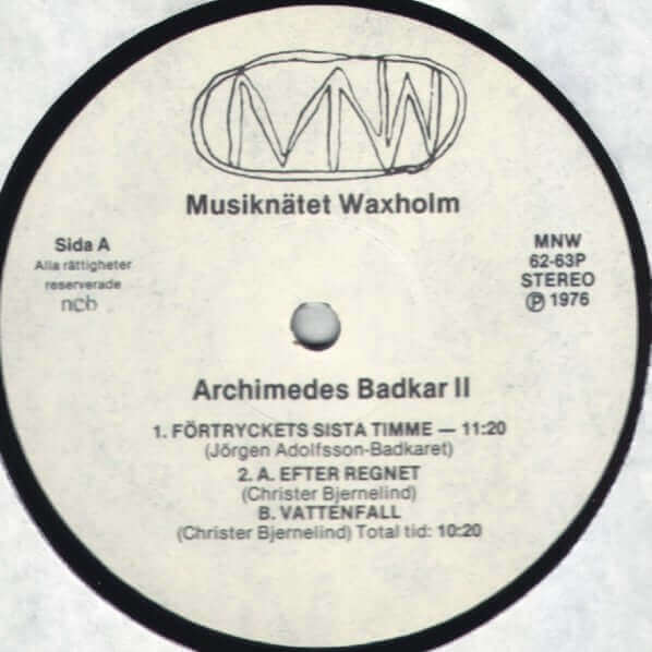 Archimedes Badkar : Archimedes Badkar II (2xLP, Album)