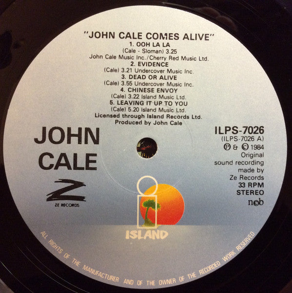 John Cale : John Cale Comes Alive (LP, Album)