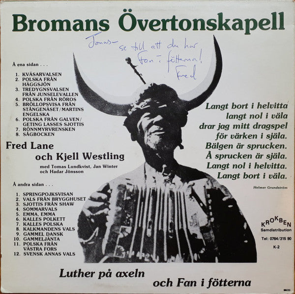 Bromans Övertonskapell : Luther På Axeln Och Fan I Fötterna (LP)