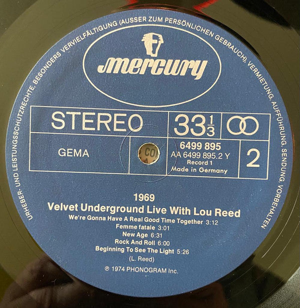 The Velvet Underground : 1969 Velvet Underground Live With Lou Reed  (2xLP, Album)