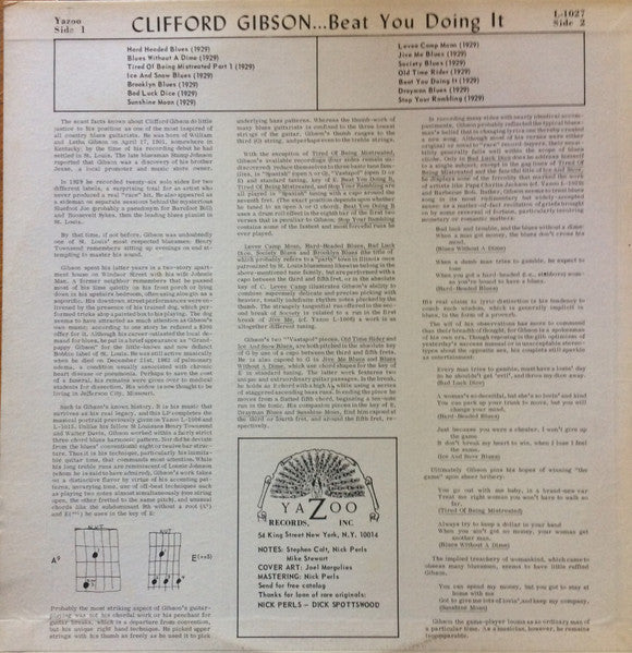 Clifford Gibson : Beat You Doing It (LP, Comp)