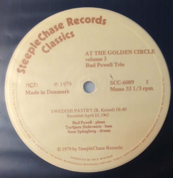 Bud Powell Trio* : At The Golden Circle Volume 3 (LP, Album)