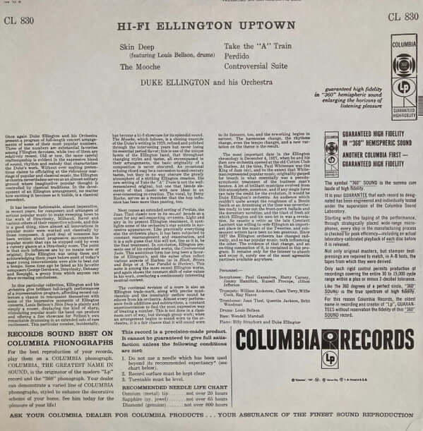 Duke Ellington And His Orchestra : Hi-Fi Ellington Uptown (LP, Mono, RE, 2-e)