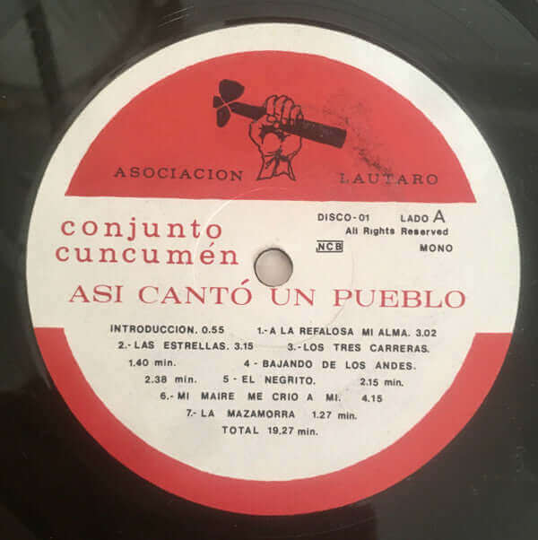 Conjunto Cuncumen : Så Sjöng Ett Folk = Asi Cantó Un Pueblo (Chile 1800 1950) (LP, Album)