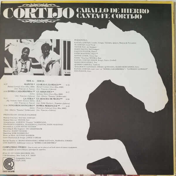 Cortijo Canta: Fe Cortijo : Caballo De Hierro (LP, Album, Bes)