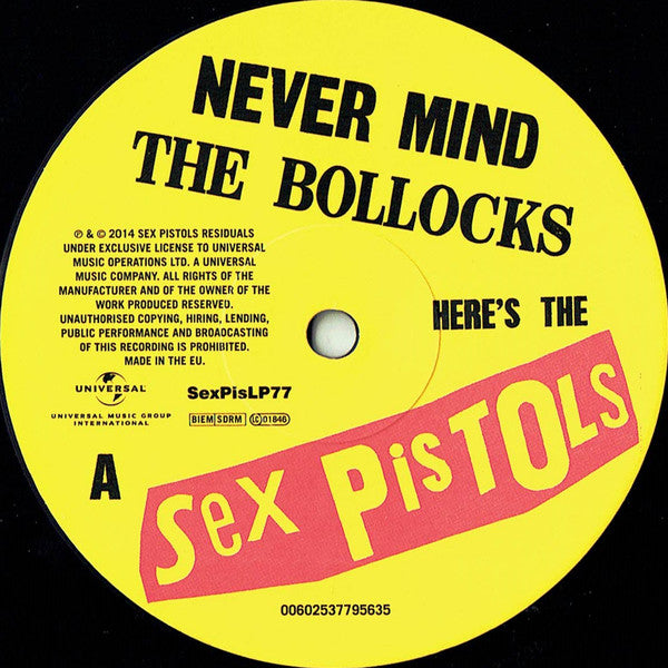 Sex Pistols : Never Mind The Bollocks Here's The Sex Pistols (LP, Album, RE, 180)