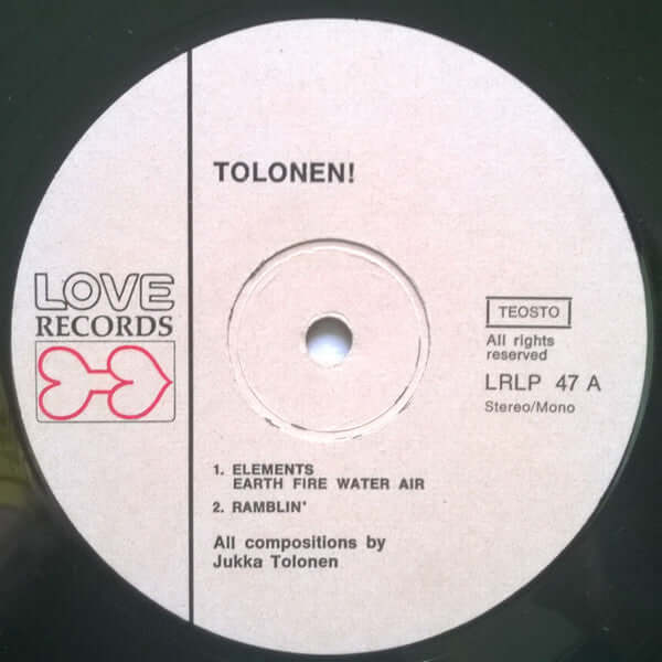 Jukka Tolonen : Tolonen! (LP, Album)