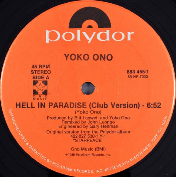 Yoko Ono : Hell In Paradise (12")