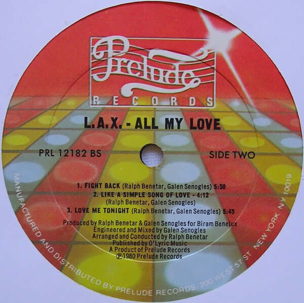 L.A.X. : All My Love (LP, Album)
