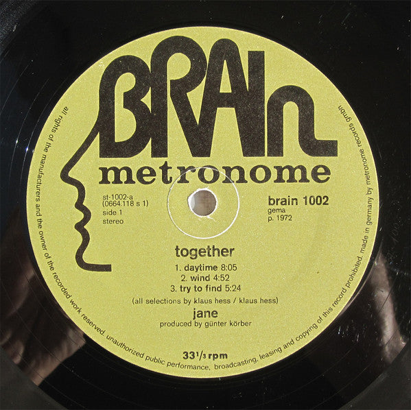 Jane : Together (LP, Album, RP, Gre)