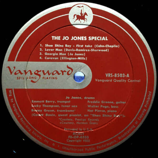 Jo Jones : The Jo Jones Special (LP, Album, Mono)