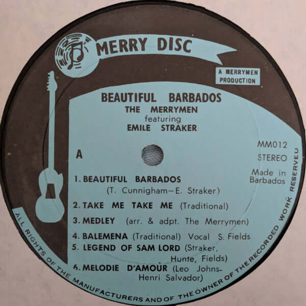 The Merrymen Featuring Emile Straker : The Merrymen Sing Beautiful Barbados (LP, Album, Gat)