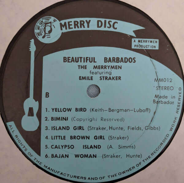 The Merrymen Featuring Emile Straker : The Merrymen Sing Beautiful Barbados (LP, Album, Gat)