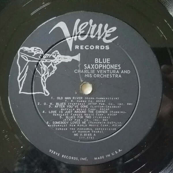 Charlie Ventura And His Orchestra : Blue Saxophones (LP, Comp, Mono, RE)