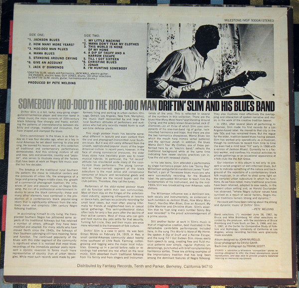 Driftin' Slim And His Blues Band* : Somebody Hoo-Doo'd The Hoo-Doo Man (LP, Album)