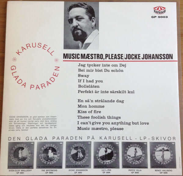 Jocke Johanssons Kvartett : Music Mæstro, Please (LP, Album)
