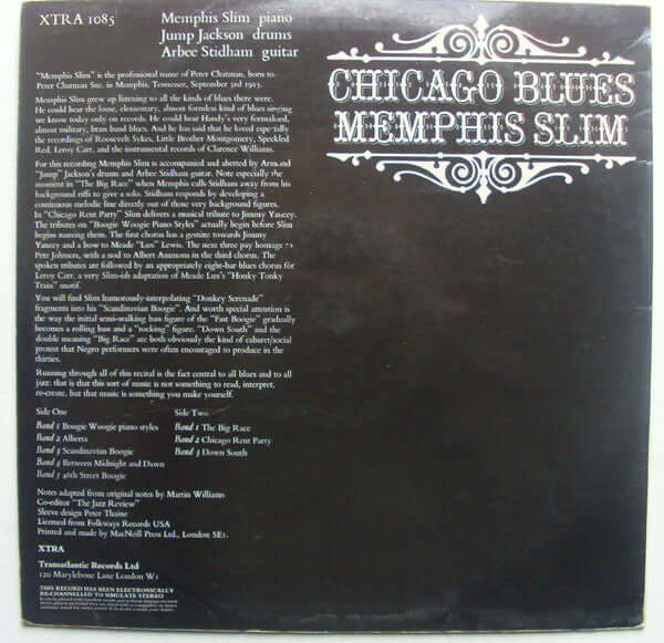 Memphis Slim : Chicago Blues (LP, Album, RE)