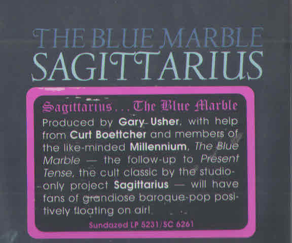Sagittarius (2) : Blue Marble (LP, Album, RE, Whi)
