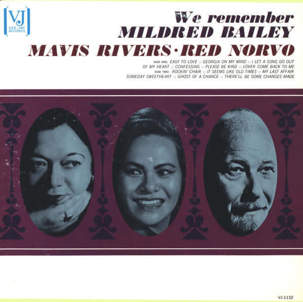 Mavis Rivers & Red Norvo : We Remember Mildred Bailey (LP, Album, Mono)