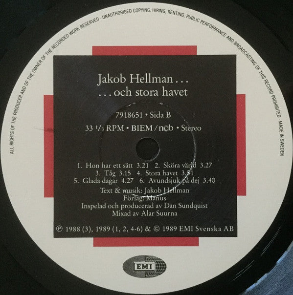 Jakob Hellman : ...Och Stora Havet (LP, Album)