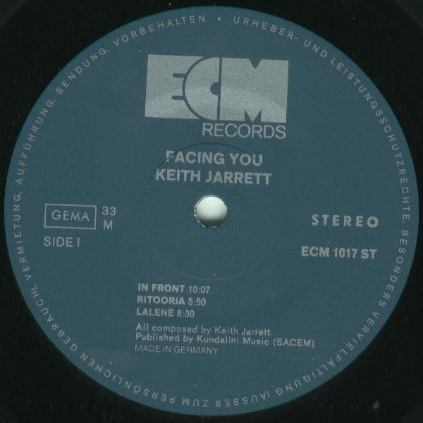 Keith Jarrett : Facing You (LP, Album)