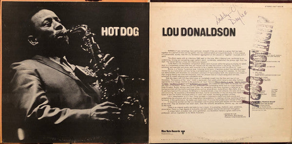 Lou Donaldson : Hot Dog (LP, Album, Gat)
