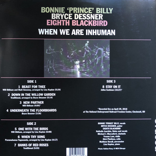 Bonnie 'Prince' Billy*, Bryce Dessner, Eighth Blackbird : When We Are Inhuman (LP + LP, S/Sided, Etch)