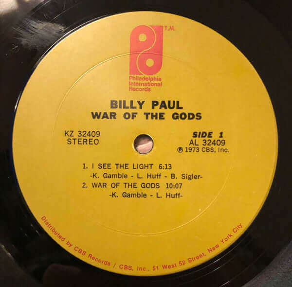 Billy Paul : War Of The Gods (LP, Album, Pit)