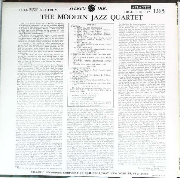 The Modern Jazz Quartet : The Modern Jazz Quartet (LP)