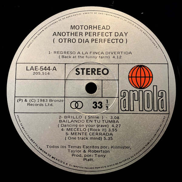 Motörhead : Another Perfect Day (LP, Album)