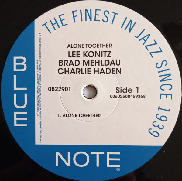 Lee Konitz & Brad Mehldau & Charlie Haden ~ Alone Together (Vinyl) - Djungel & Jazz