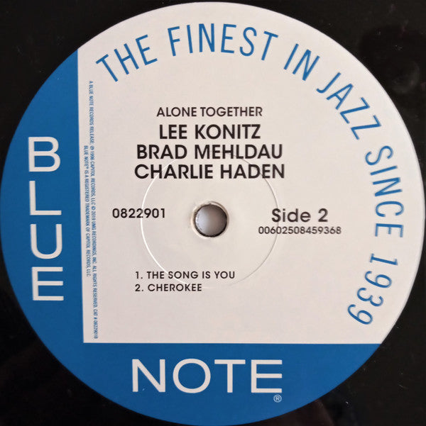 Lee Konitz & Brad Mehldau & Charlie Haden ~ Alone Together (Vinyl) - Djungel & Jazz
