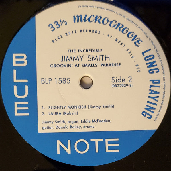 Jimmy Smith : Groovin' At Smalls' Paradise (Volume 1) (LP, Album, Mono, RE, 180)