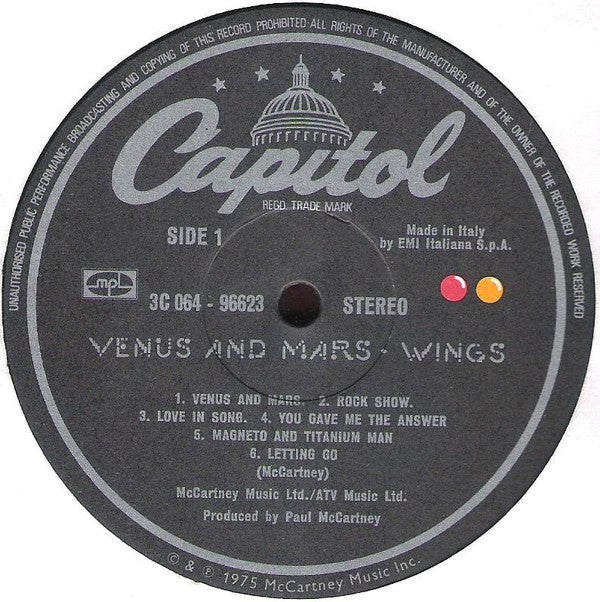 Wings (2) : Venus And Mars (LP, Album)