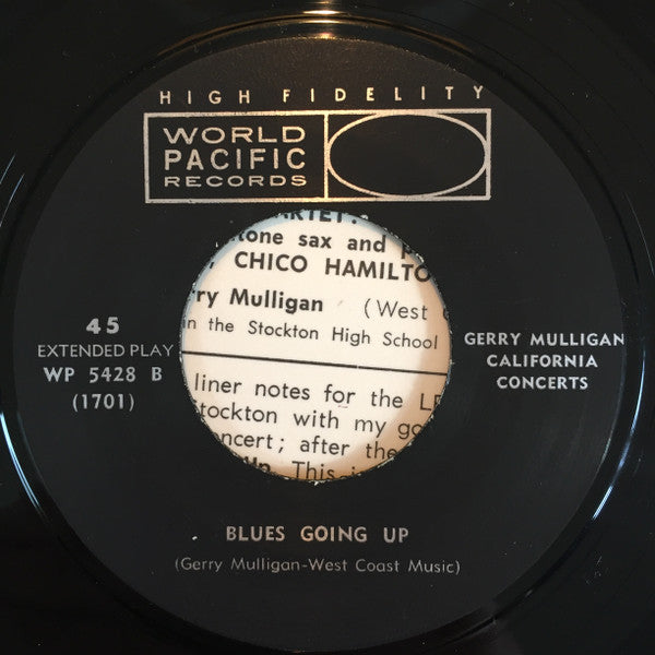 Gerry Mulligan : California Concerts (7", EP)