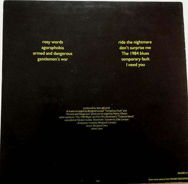 Berglund (3) : 1984 Blues (LP, Album)