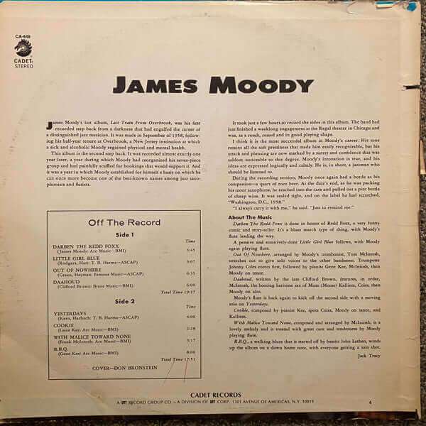 James Moody : James Moody (LP, Album, RE)