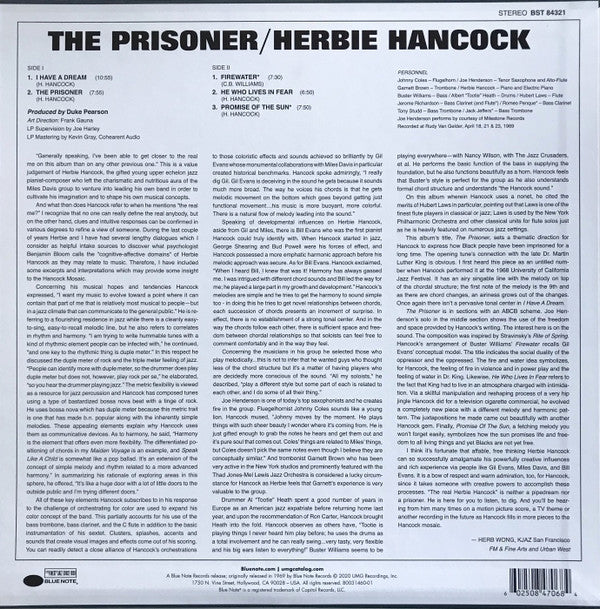 Herbie Hancock : The Prisoner (LP, Album, RE, 180)