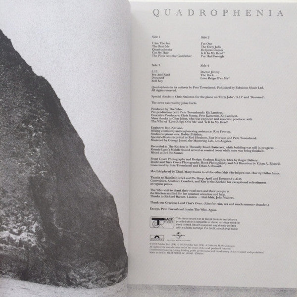 The Who : Quadrophenia (2xLP, Album, RE, RM, RP, Gat)