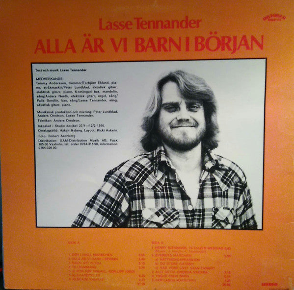 Lasse Tennander : Alla Är Vi Barn I Början (LP, Album, Gat)